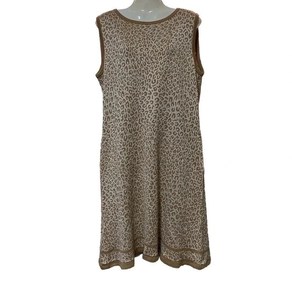 St. John Sport by Marie Gray Women’s L Knit Leopard Midi Dress Sleeveless - Picture 1 of 13